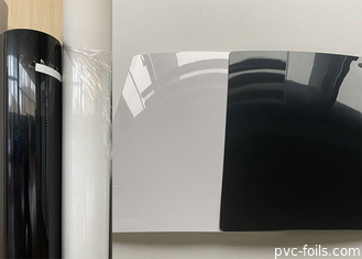 Tấm màng PVC có độ bóng cao cho cửa tủ Màu trắng sữa Đen