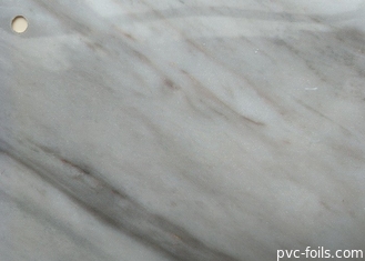 Đá cẩm thạch trắng xám tự dính lá PVC để làm mới bề mặt tủ
