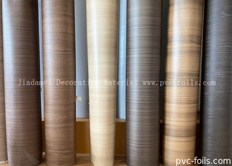 0.18mm vàng Oak gỗ hạt PVC phim đồ nội thất cho nhựa Profile bọc