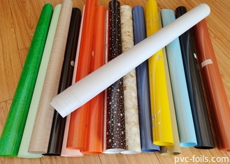 Bao bì trong cuộn cao bóng màu sắc tự dán phim PVC cho trang trí đồ nội thất