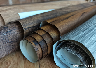 Phim bọc PVC hạt gỗ óc chó tối để đổi mới nắp tủ