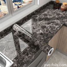 Máy chống dầu in kỹ thuật số độ nét cao đá cẩm thạch PVC phim trang trí cho bếp counter-top