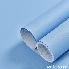 Màu xanh Solid Self-adhesive PVC Film Matte Embossed- Peel And Stick cho trang trí nội thất