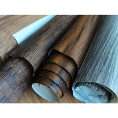0.35mm Deep Emboss PVC Decorative Film Dark Wood Pvc Membrane Foil cho cửa tủ đồ nội thất