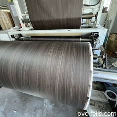 Đen gỗ hạt đúc PVC giấy trang trí cho cửa tủ MDF Press màng chân không