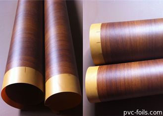 Lá nhựa PVC chống thấm nước cho máy ép màng Hút chân không Gỗ hồng đỏ cuộn 500m