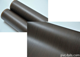 Foshan Custom gỗ hạt PVC giấy trang trí cho cửa niêm mạc
