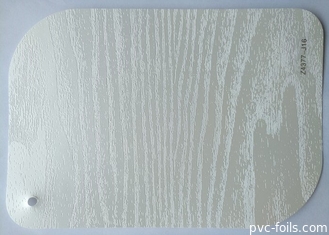 Màu trắng kết cấu gỗ màng PVC lá để trang trí bề mặt đồ nội thất