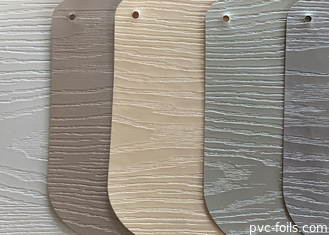 Gỗ dập nổi PVC 3D Màng lá cho tủ bếp Trang trí Vinyl Bọc