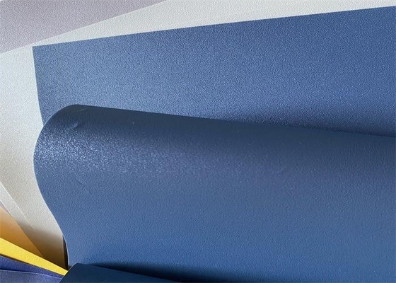 Màng PVC trang trí dập nổi Màu xanh đậm Đơn màu cho cửa