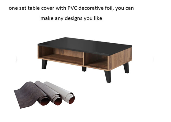 Bàn chải màu đen sồi màu đen cuộn giấy bạc trang trí PVC cho tấm phủ trên bàn