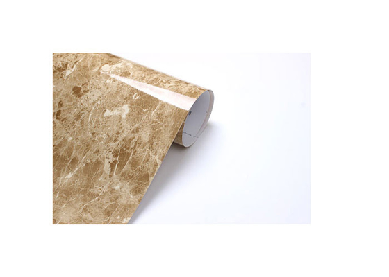 Phim sơn PVC bóng cao bằng đá cẩm thạch Beige cho các cửa sổ nhựa