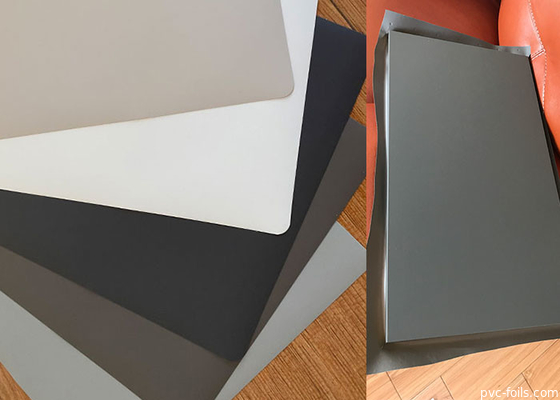 Màu xám rắn Màu siêu mờ PVC Trang trí cuộn lá cho cửa màng