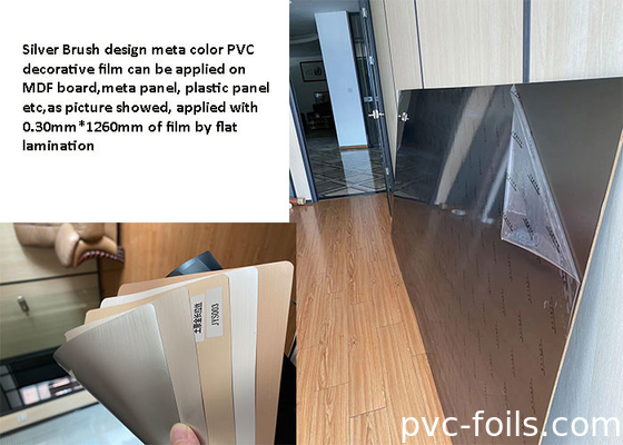 Màng trang trí PVC Meta Brush bền cho cán bảng điều khiển nội thất