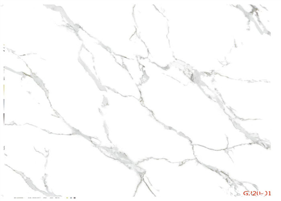 Đá cẩm thạch trắng tùy chỉnh nhìn màng PVC để trang trí bề mặt nội thất không thấm nước
