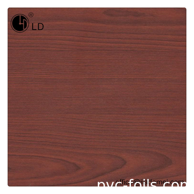 Phim trang trí PVC màu gỗ gụ màu nâu 0,12mm để gói hồ sơ nhựa