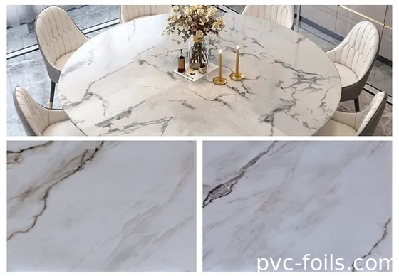 50m-500m PVC phim trang trí cho đồ nội thất tủ tường trần cửa phẳng bề mặt