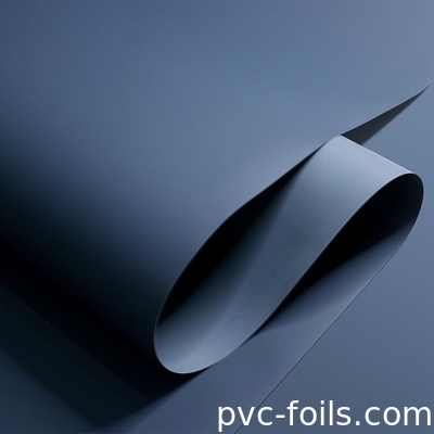 Phim trang trí PVC màu xanh đậm Độ dày 0,20mm Không thấm nước