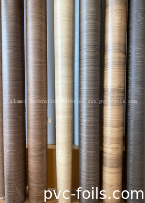 Bộ phim PVC bao bọc hồ sơ hạt gỗ cho trang trí tấm cửa