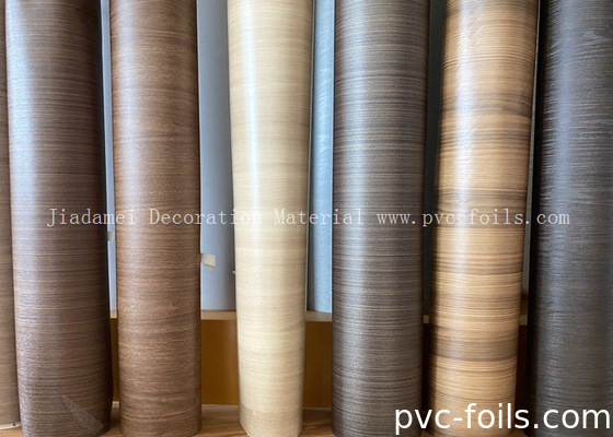 Bộ phim PVC trang trí trong cuộn gỗ Mẫu phim đồ nội thất hạt để sản xuất bảng WPC