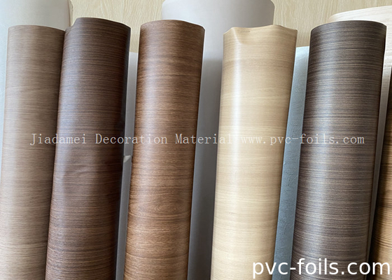 Bộ phim PVC trang trí trong cuộn gỗ Mẫu phim đồ nội thất hạt để sản xuất bảng WPC