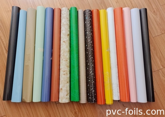 Màu sắc Mô hình tự dính PVC phim cuộn cho nội thất trang trí bề mặt