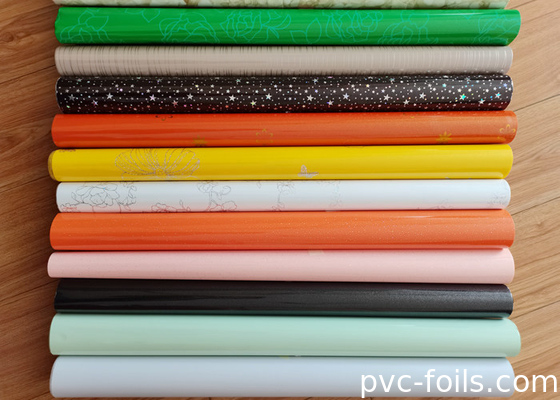 High Gloss Colorful Pattern Self-Adhesive PVC Film Roll Cho trang trí đồ nội thất