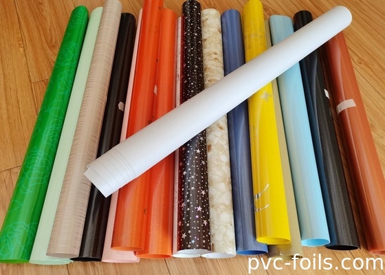 Bao bì trong cuộn cao bóng màu sắc tự dán phim PVC cho trang trí đồ nội thất