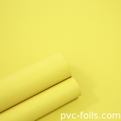 Màu vàng PVC phim trang trí siêu mờ cho phòng ngủ cửa tủ