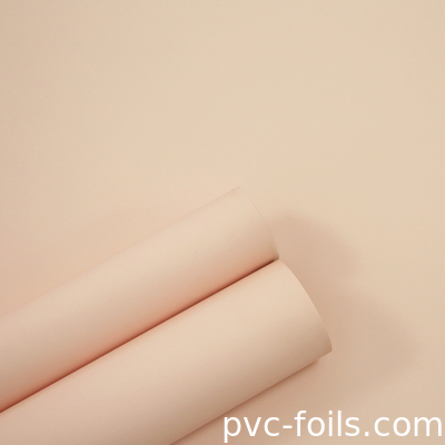 Super Matte Pink Color PVC Membrane Foil In Roll cho cửa tủ bếp
