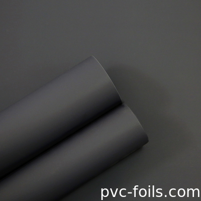 Lông PVC trang trí màu xám sẫm cho trang trí bề mặt nội thất, Super Matte