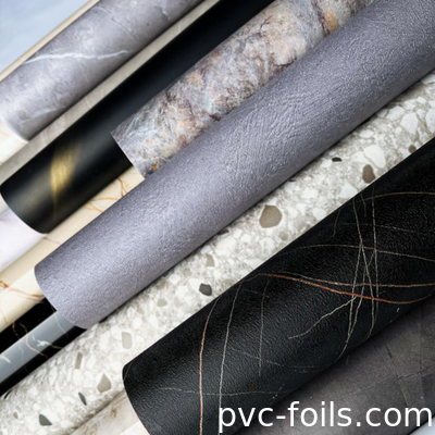 Thiết kế đá cẩm thạch mới PVC tấm màng cho nắp tủ đồ nội thất