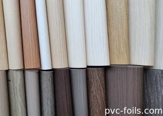 Bấm màng PVC phim trang trí mô hình hạt gỗ cho cửa nội thất