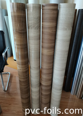 Cuộn phim đồ nội thất PVC bóng cao để ép màng cửa tủ