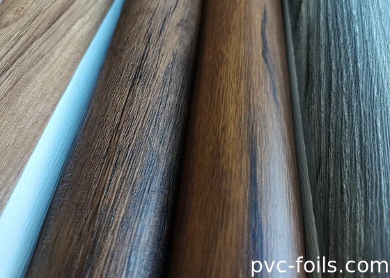 Walnut Brown Wood Grain PVC phim trang trí cho cửa sổ nhựa