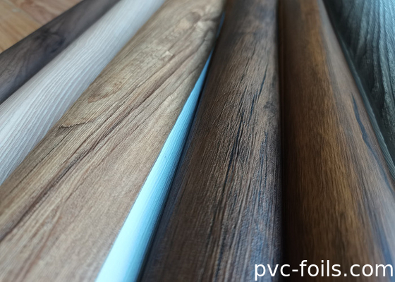 Walnut Brown Wood Grain PVC phim trang trí cho cửa sổ nhựa