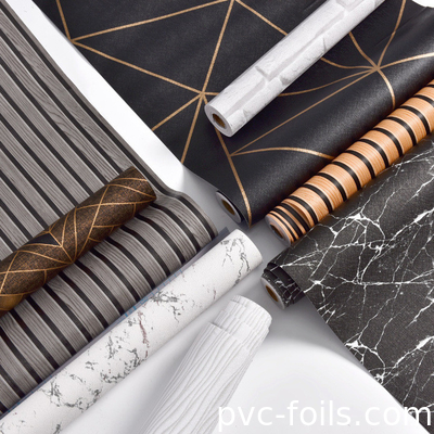 Matt Black Marble PVC Bao bì phim cho các tấm tường, đồ nội thất lớp phủ