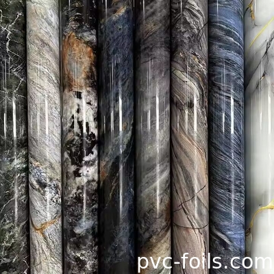 Tấm kỹ thuật số hiệu ứng đá cẩm thạch tùy chỉnh PVC phim trang trí cho đồ nội thất và tấm