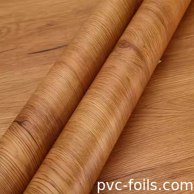 Super Matte gỗ hạt PVC bao bì tấm cho WPC tường bảng trang trí