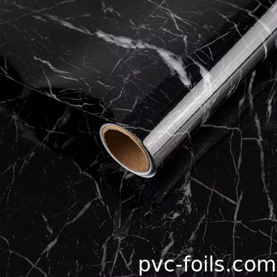 Phim mảng PVC bền có hiệu ứng đá cẩm thạch cho nhà bếp và đồ nội thất chống trầy xước kết thúc bóng cao