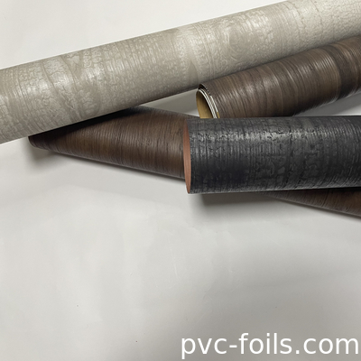 0.14mm PVC bền kết cấu gỗ phim đúc chống nước trang trí tấm mạ cho đồ nội thất trang trí nhà