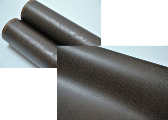 Foshan Custom gỗ hạt PVC giấy trang trí cho cửa niêm mạc